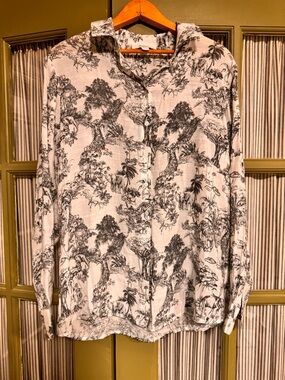 C by One Safari Toile Print Button Down